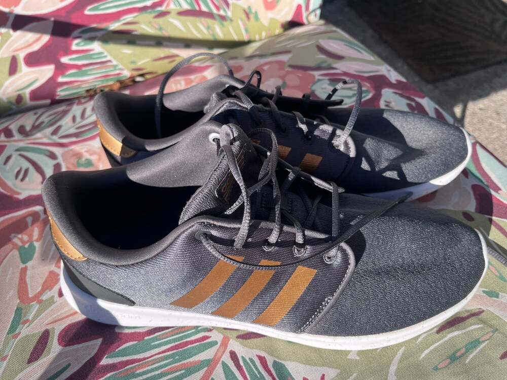adidas Cloudfoam Qt Racer AC8247 Women's Running Shoes Black Gold Size 12